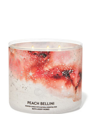 Peach Bellini 3-tahiga küünal 411g