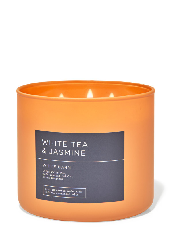 White Tea & Jasmine 3tahiga küünal 411g Lebanna epood