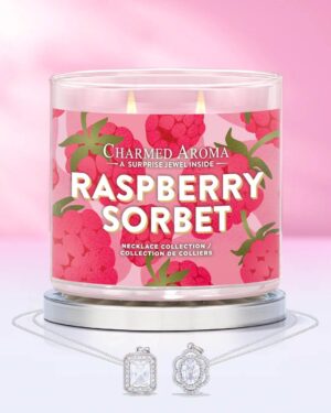 Raspberry Sorbet 2-tahiga küünal ehtega